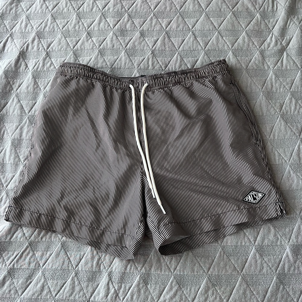 Pacsun Grey Stripe 5” Swimsuit